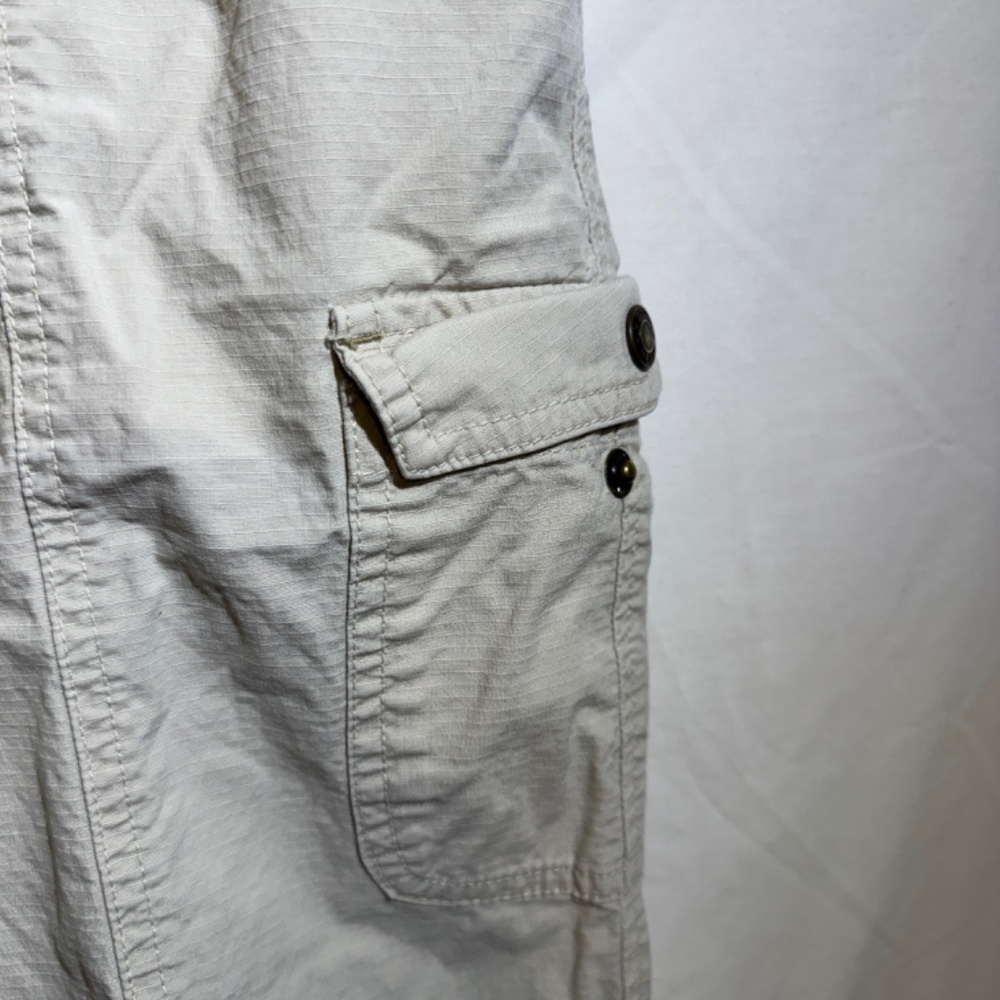 Eddie Bauer Womens Vashon Fit Rip Stop Capri Pants Beige Size 12 Gorpcore - Picture 7 of 14